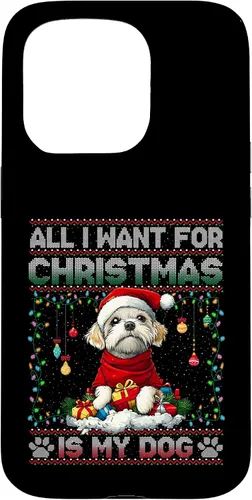 Vista 14 de Maltese Christmas Tree Lights Decorations Dog Lover Xmas Case for iPhone 16