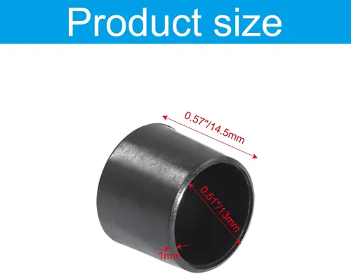 Vista 4 de Paquete de 30 tapas redondas de vinilo negro – 1/2 pulgada de diámetro PVC flexible protector de goma suave tapa de plástico para muebles poste