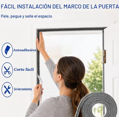 Vista 6 de ZOMPAGO Cepillo burlete para puerta y ventana, 0.2 x 0.4 x 66 pies Tira de cepillo gris