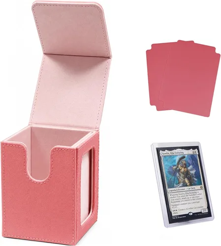 Vista 10 de Venssu MTG Caja de cubierta con pantalla Commander, funda para cartas de ángel para 120 tarjetas de una sola funda, caja de almacenamiento