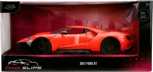 Vista 7 de Jada Pink Slips 1:24 W1 2017 Ford GT - Coche fundido a presión, juguetes para niños y adultos (salmón metálico)