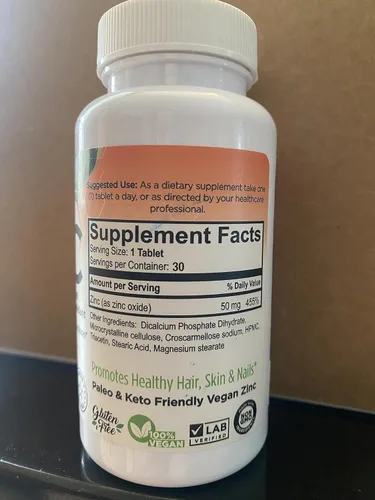 Vista 8 de Comprimidos de zinc de 50 mg para estómagos sensibles Fórmula de suplemento suave sin náuseas para usuarios de GLP1 Fácil de tolerar, fabricado