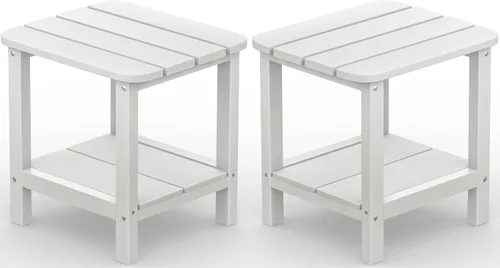 Vista 19 de SERWALL Mesa auxiliar Double Adirondack, Mesa auxiliar de forma rectangular, Negra