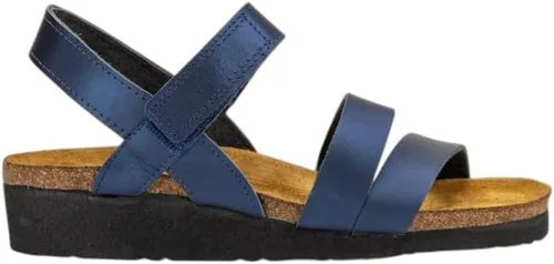 Vista 14 de Naot Kayla sandalia con taco de cuña para mujer Piel de lagarto beige