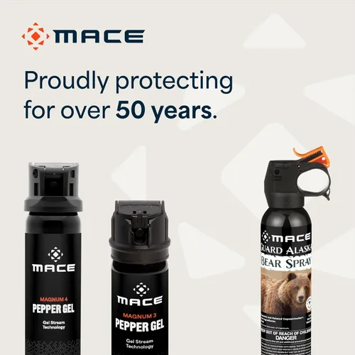 Vista 8 de Mace Pepper Gel - Max Police Strength with UV Dye, No Wind Blowback, Long Range Protection, Personal Security & Home Defense Pepper Spray Gel for