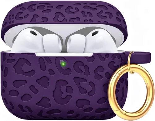 Vista 53 de Compatible con funda AirPods Pro 2019, Gawnock Funda de silicona suave y flexible para funda AirPods Pro para mujeres y niñas con llavero (Caqui)
