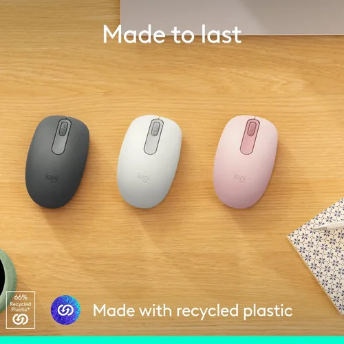 Vista 4 de Logitech Ratón inalámbrico Bluetooth M196, compacto y portátil para portátiles, tabletas y más, batería de 12 meses, seguimiento suave, compatible