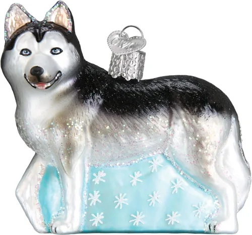 Vista 6 de Old World Christmas - Adorno de bebé blanco de un solo pieza de vidrio soplado para árbol de Navidad, decoración festiva hecha a mano, colección
