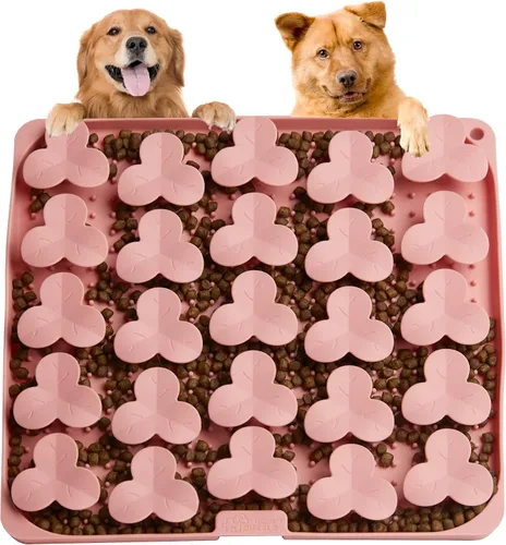 Vista 8 de Puzzle Feeder Tapete de olfateo para perros, tapete para lamer perros para comer más lento, juguetes de rompecabezas para perros de razas grandes