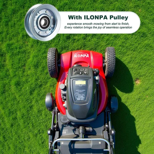 Vista 4 de ILONPA Polea tensora plana GY22172 GY20067 para John Deere D140 D102 D110 D125 D130 L120 L118 L100 L105 L110 L130 L108 14542GS L2048 L1742