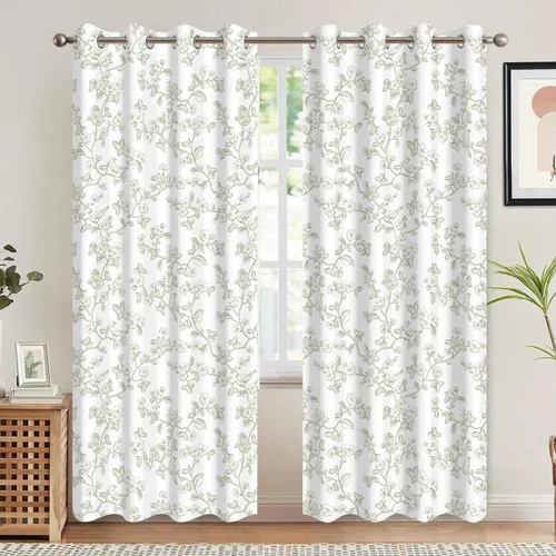Vista 24 de Cortinas opacas 52 x 84 pulgadas, 2 paneles con aislamiento térmico y oscurecimiento, cortinas de ojal para ventanas para dormitorio y sala de estar