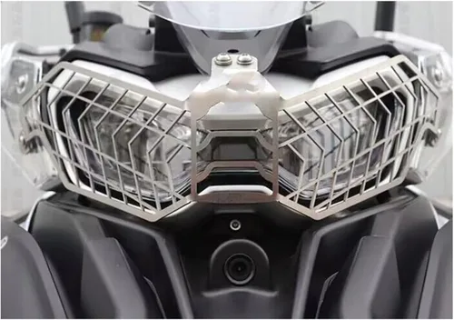 Vista 3 de Headlight Grill Guard Motorcycle Head Lights Protector Covers Headlamp Headlight Guard Grill for TRK 702 TRK702 TRK702X for TRK 702X 2022 2023 Black