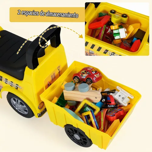 Vista 7 de OLAKIDS - Excavadora 3 en 1 con cubo ajustable