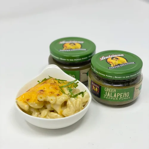 Vista 3 de Louisiana Pepper Exchange Salsa de puré de pimienta y jalapeño verde, condimento picante picante, a base de plantas, sin gluten, reemplaza a