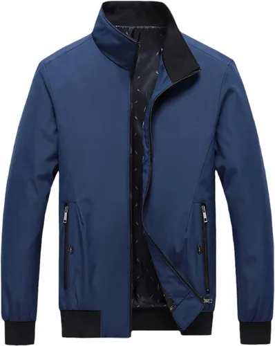 Vista 5 de UIOKLMJH Chaqueta casual para hombre, abrigo de primavera y otoño, abrigo de moda para hombre