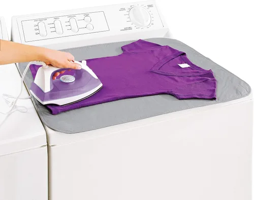 Vista 4 de Simplify Alfombrilla de planchar con revestimiento de silicona Plegable para almacenamiento Uso en múltiples superficies Resistente al calor
