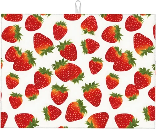 Vista 16 de Apple Orchard - Tapete de secado de platos de grano de madera de 18 x 24 pulgadas para encimera de cocina, almohadilla absorbente de microfibra