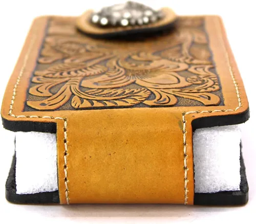 Vista 5 de West Star - Funda de cuero universal para teléfono celular con trabilla para cinturón, cierre magnético, 6 x 3 pulgadas, oración 342D BR