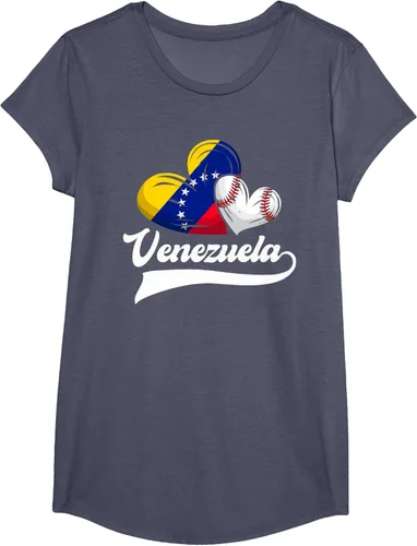 Vista 14 de Camiseta de béisbol venezolana con diseño de corazón y bandera de Venezuela, Negro