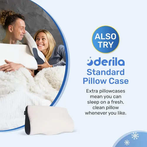 Vista 7 de Funda de almohada refrescante de tamaño King de Derila Control óptimo de temperatura para tu almohada de espuma viscoelástica para un sueño