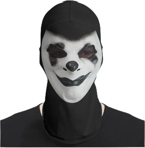 Vista 9 de Obacle Máscara de calavera para Halloween, fantasma, máscara de cara completa, pasamontañas aterradoras, disfraz de cosplay Cara de bandera