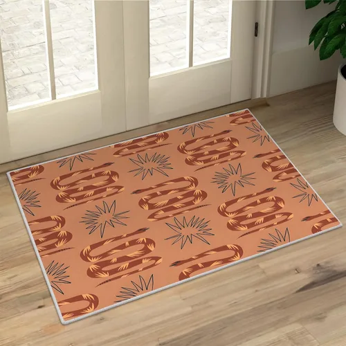Vista 10 de Aztec 2x3 Area Rugs for Living Room Washable Non Slip - Rustic Carpet Low Pile Soft - Abstract Rug for Bedroom Dining Room Kitchen Entryway Indoor