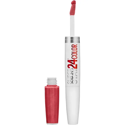Vista 58 de Maybelline Super Stay 24, lápiz labial líquido de maquillaje de 2 pasos, color altamente pigmentado de larga duración con bálsamo hidratante, Merlot