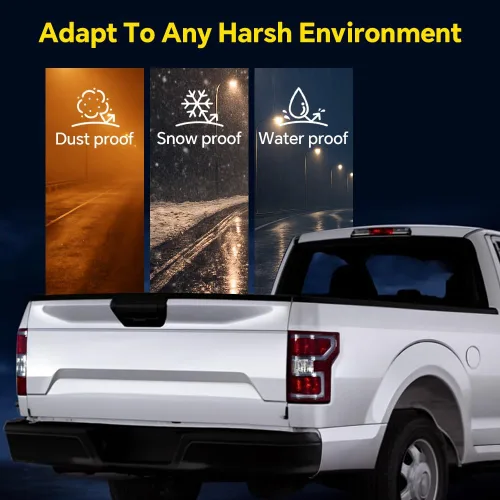 Vista 5 de GRAND ORANGE Conjunto de luces traseras compatibles con Ford F150 2015 2016 2017 Luces traseras laterales izquierda y derecha luces traseras luces