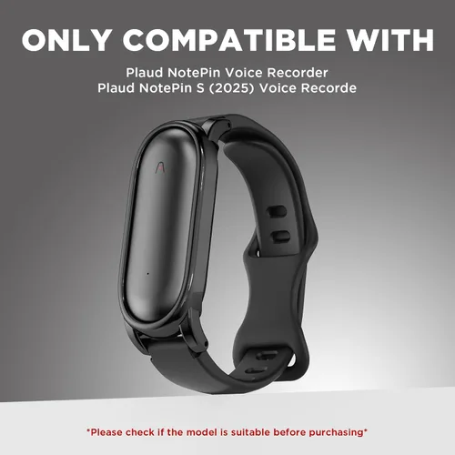 Vista 2 de Pulsera de silicona compatible con grabadora de voz Plaud NotePin, funda de PC con correa ajustable para Plaud NotePin S (2025), correa de repuesto