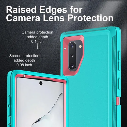Vista 3 de YKHJKLEC Solo funda para Samsung Galaxy Note 10, no compatible con Galaxy Note 10 Plus, con 2 piezas