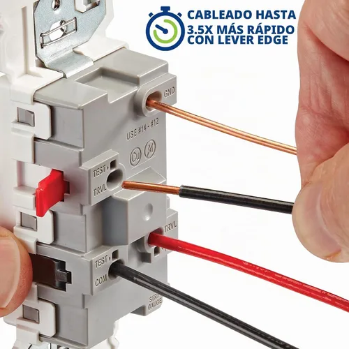 Vista 2 de Leviton Lever Edge - Interruptor basculante de 3 vías de 15 amperios, E5603-SW, color blanco