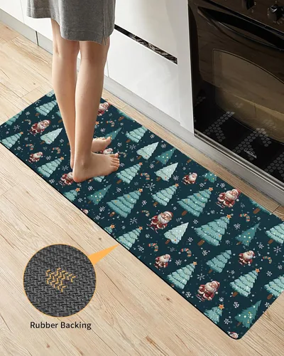 Vista 3 de Tapete de baño de Navidad para bañera, antideslizante, de secado rápido y absorbente, tierra de diatomeas, fregadero, dormitorio, cocina, tapete