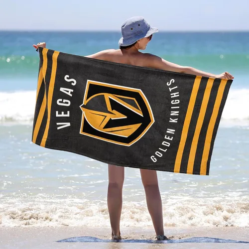 Vista 3 de Northwest NHL Vegas Golden Knights - Toalla de playa, 30 x 60 pulgadas, rayas