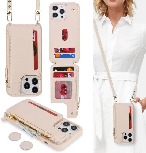 Vista 19 de Cavor Funda para iPhone 14 Pro Max con Tarjetero, Funda Cartera para iPhone 14 Pro Max para Mujeres y Hombres, Soporte de Tarjetas de Crédito