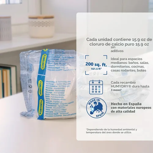 Vista 2 de HUMYDRY Recambios de absorción de humedad para deshumidificador de 15.9