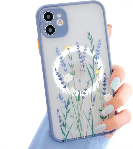 Vista 9 de Ownest Funda compatible con iPhone 12 [no es compatible con iPhone 12 Pro de 6.1 pulgadas] para parte trasera de policarbonato transparente Azul