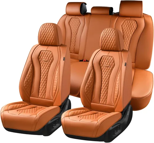 Vista 44 de Coverado Fundas de asiento de automóvil, fundas de asiento delantero, funda de asiento de coche beige, fundas impermeables para asiento