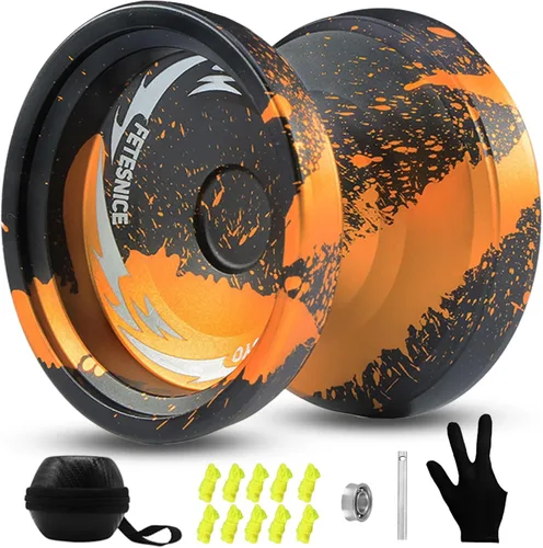 Vista 11 de FETESNICE Yoyo FS23 Yoyo profesional sensible para niños de 8 a 12 años, yoyo que no responde para adultos, truco de metal de doble función