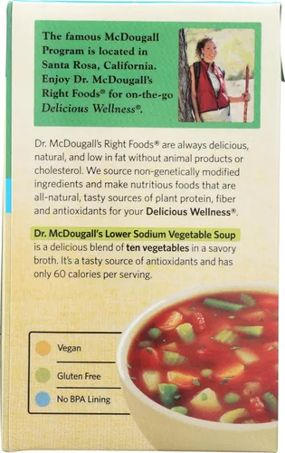 Vista 2 de Dr Mcdougalls, sopa de verduras de jardín baja en sodio, 17.9 onzas