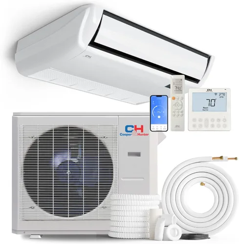 Vista 8 de Cooper & Hunter Aire acondicionado universal de 18,000 BTU para piso/techo sin conductos Mini Split y bomba de calor - 22.3 SEER2 - Incluye kit