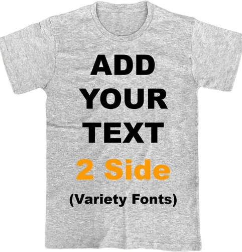 Vista 21 de Circular - Camisetas personalizadas en la parte delantera y trasera para añadir tu texto, ultra suaves, para hombres y mujeres, camiseta de algodón