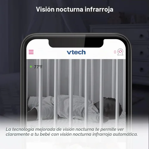 Vista 7 de VTech RM9751 Yellow Daisy Smart Wi-Fi Cámara para bebé