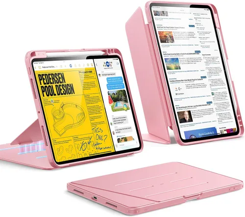 Vista 11 de ESR - Funda para iPad Air de 11 pulgadas M3/M2 (2025/2024), iPad Air de 5ª/4ª generación (2022/2020), funda con soporte vertical, múltiples ángulos