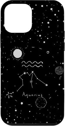 Vista 16 de Aquarius Astrology Celestial Zodiac Sign Aesthetic Case for iPhone 17