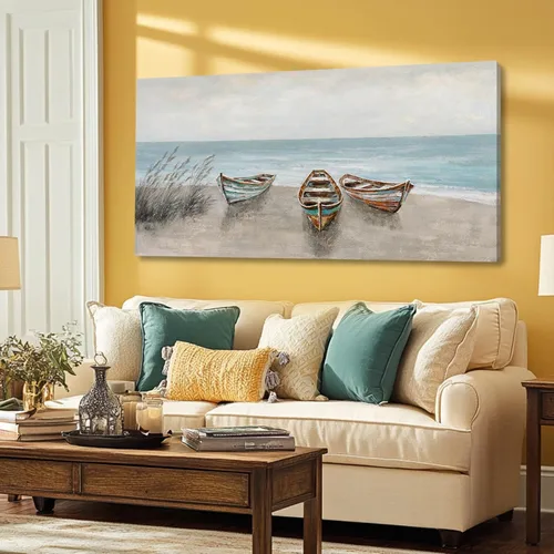 Vista 11 de WINKAILIN Pintura blanca, ilustraciones decorativas simples de 29 x 58 pulgadas, arte abstracto de pared para sala de estar, decoración moderna