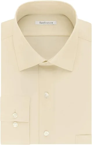 Vista 3 de Van Heusen Camisa de vestir grande y alta para hombre con cuello flexible, elástica, color liso