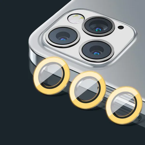 Vista 22 de Compatible con iPhone 11 Pro/11Pro Max/12 Pro Luminous Camera Lens Protector Ultra Thin Película de vidrio templado Protector de pantalla de cámara