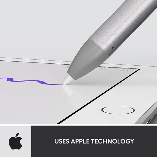 Vista 6 de Logitech Combo Touch iPad Pro de 11 pulgadas (1ª, 2ª, 3ª, 4ª generación - 2018, 2020, 2021, 2022) Funda de teclado Oxford Gris Crayón Lápiz digital