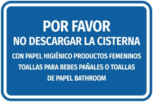 Vista 11 de Signs ByLITA Classic Framed Por favor No Descargar la Cisterna Con Papel higiénico Productos Femeninos Toallas Para Bebes Pañales o Toallas De Papel