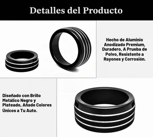 Vista 7 de Auprite Fundas de perilla de control de clima para accesorios Challenger 2015-2023 2024, para Dodge Charger 2015-2023 2024, para Dodge Chrysler Negro